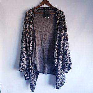 Alfani Animal Print Open Cardigan